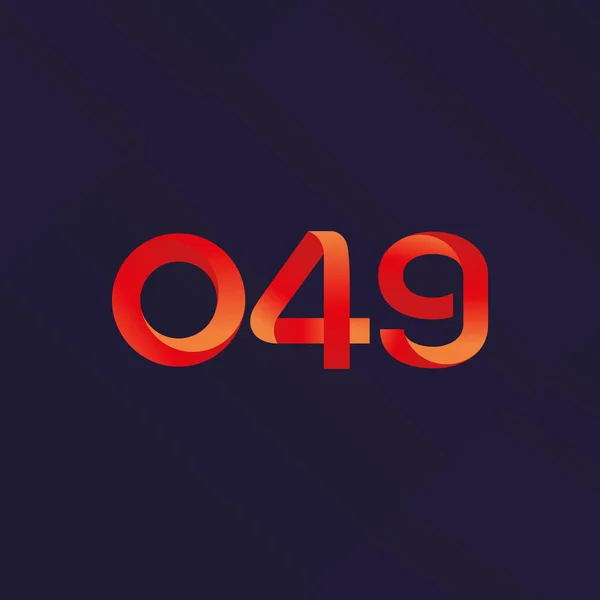 Betű és szám logó O49 — Stock Vector