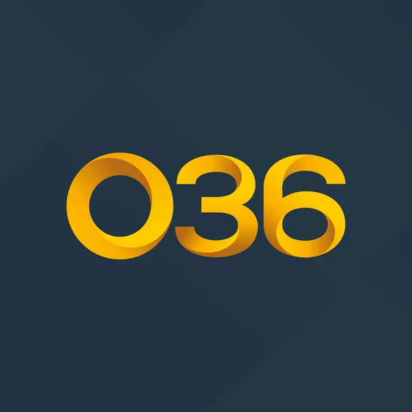 Ortak mektup logo O36 — Stok Vektör