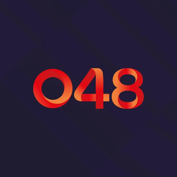 Lettera e numero logo O48 — Vettoriale Stock