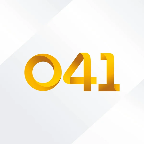 Ortak mektup logo O41 — Stok Vektör
