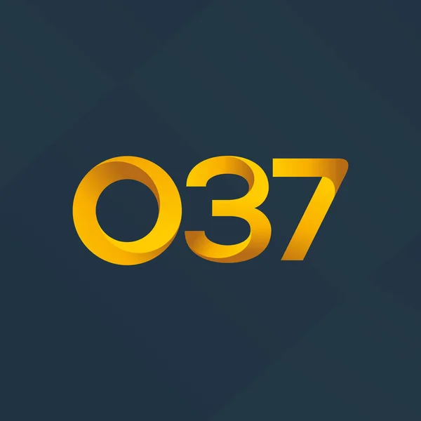 Ortak mektup logo O37 — Stok Vektör