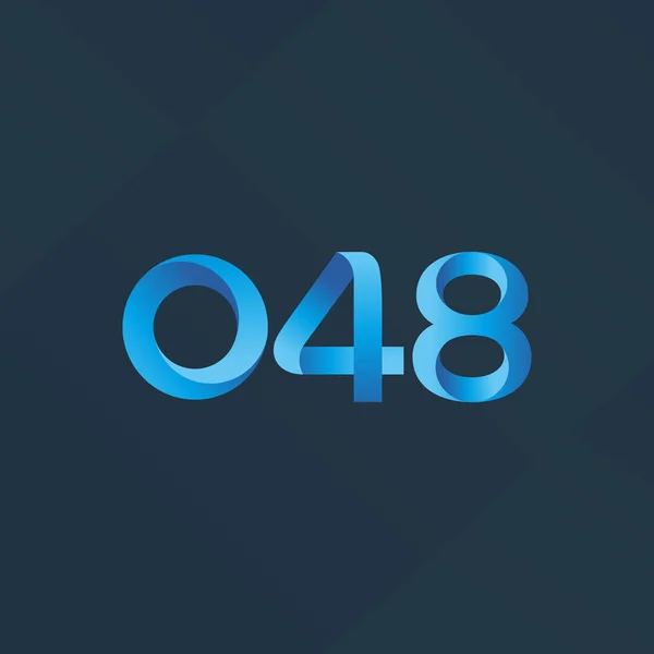 文字と番号ロゴ O48 — ストックベクタ