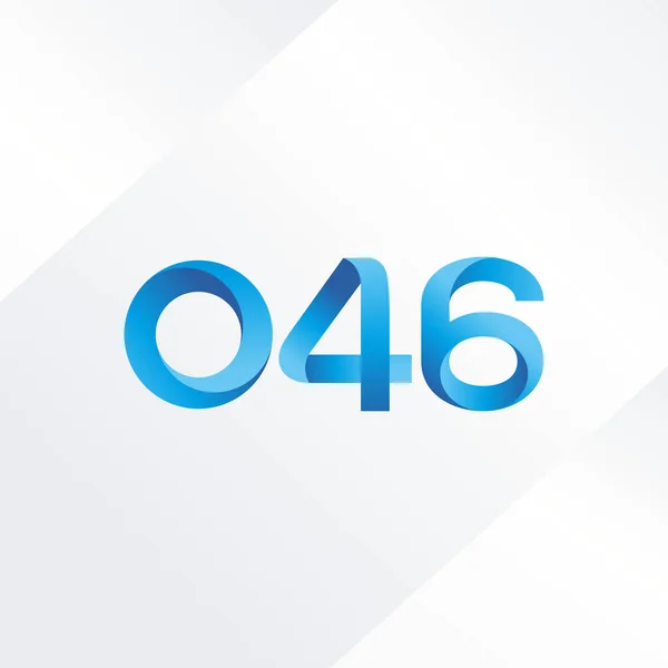 Brev och antal logotyp O46 — Stock vektor