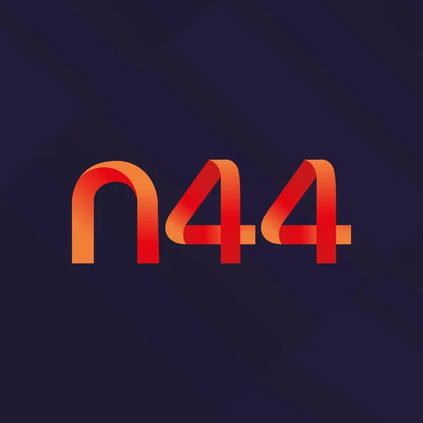 Logo común de la carta N44 — Vector de stock