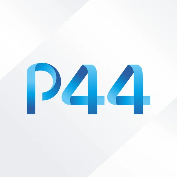 Brief en nummer logo P44 — Stockvector