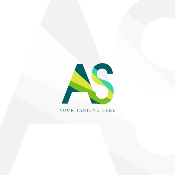 Letras A & S empresa Logo — Vetor de Stock