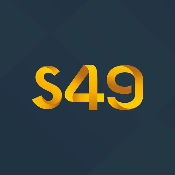 Gezamenlijke brief logo S49 — Stockvector