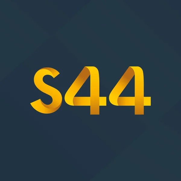 Joint letter logo S44 — Stock Vector