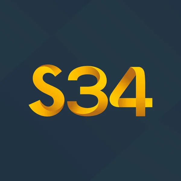 Gezamenlijke brief logo S34 — Stockvector