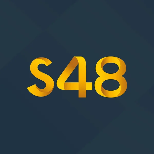 Gezamenlijke brief logo S48 — Stockvector