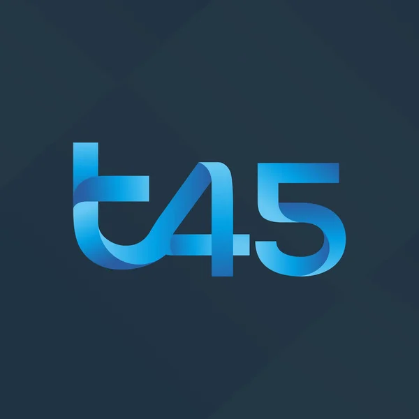 Joint letter logo T45 — Stock Vector
