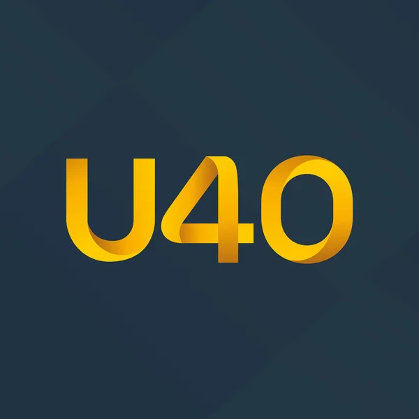 Joint letter logo U40 — Stock Vector