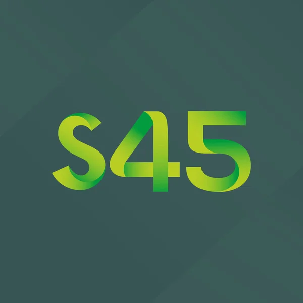 Joint letter logo S45 — Stock Vector