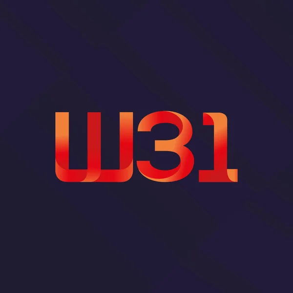 Közös levelet logó W31 — Stock Vector