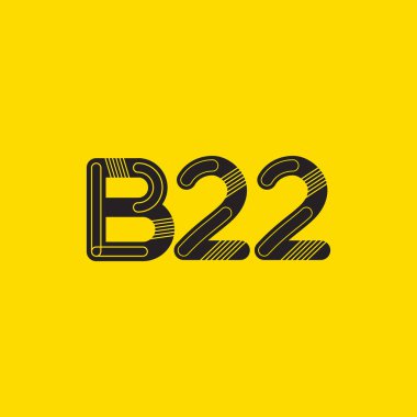 harf ve rakam logosu B 22