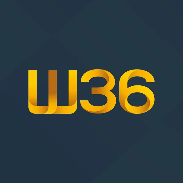 Közös levelet logó W36 — Stock Vector