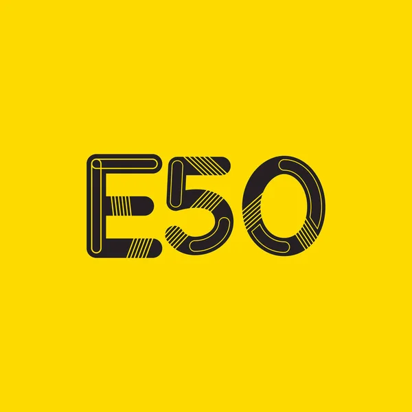 Letra y dígito E50 — Archivo Imágenes Vectoriales