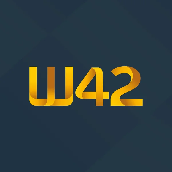 Közös levelet logó W42 — Stock Vector