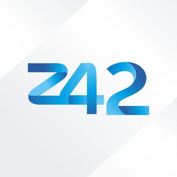 Logo lettera congiunta Z42 — Vettoriale Stock