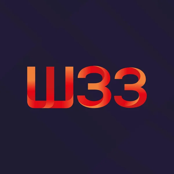Joint letter logo W33 — Stock Vector