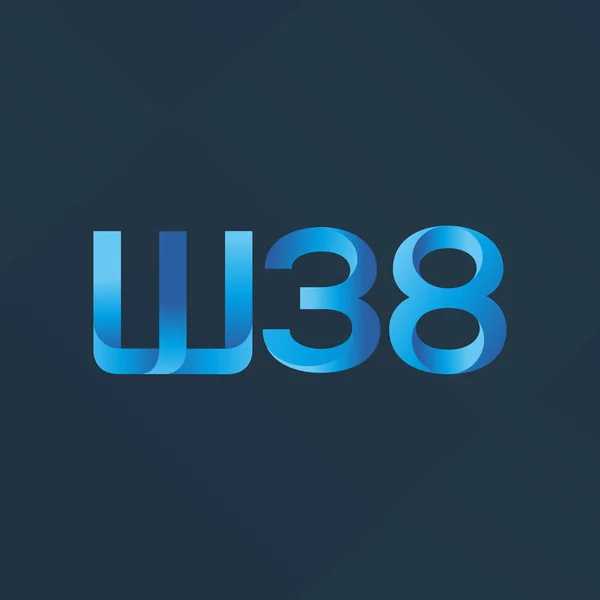 Közös levelet logó W38 — Stock Vector