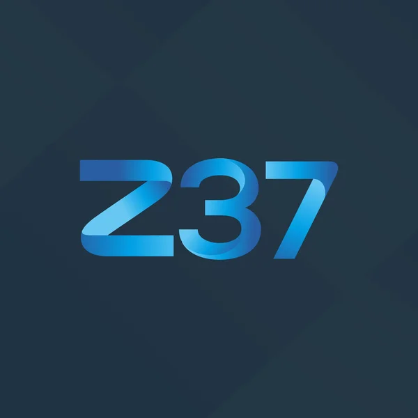 Logo común de la carta Z37 — Vector de stock