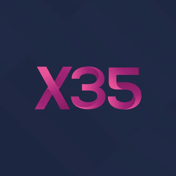 Logo de la carta conjunta X35 — Vector de stock