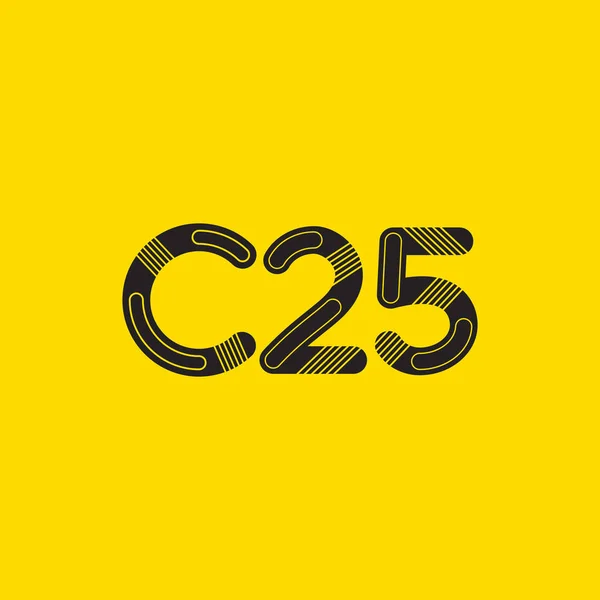 Harf ve rakam C25 — Stok Vektör
