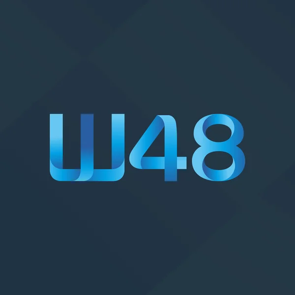 Közös levelet logó W48 — Stock Vector