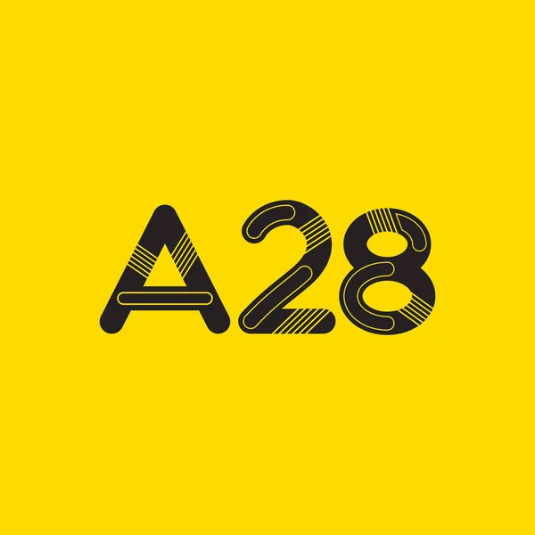 Buchstabe und Ziffer Logo a28 — Stockvektor