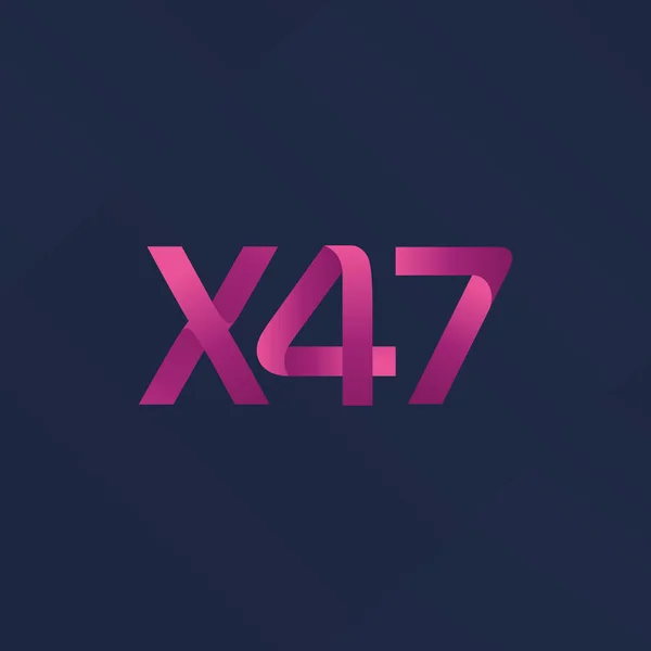 Logo de la carta conjunta X47 — Vector de stock