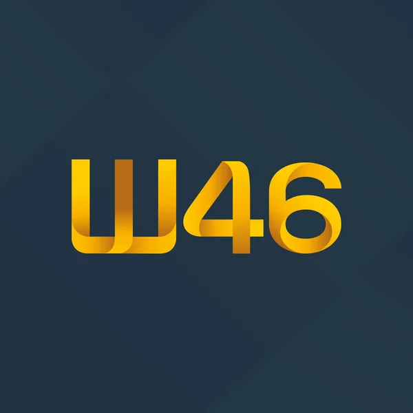 Közös levelet logó W46 — Stock Vector