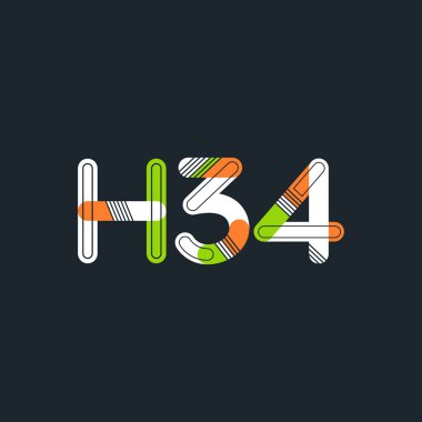 harf ve rakam logo H34