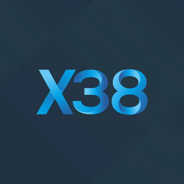 Közös levelet logó X38 — Stock Vector