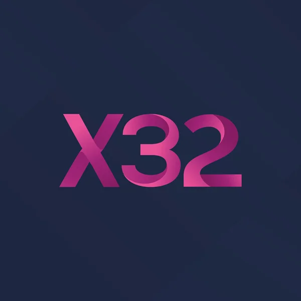 Lettre commune logo X32 — Image vectorielle