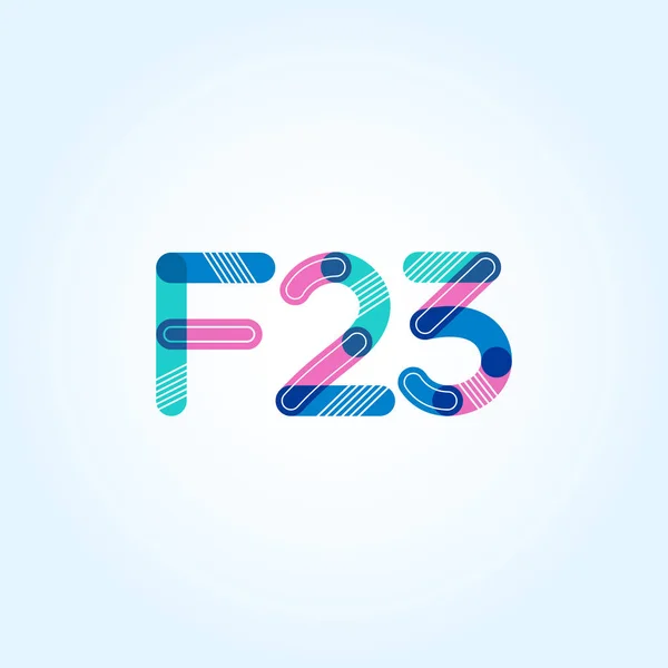 Logotipo de letra y dígito F23 — Vector de stock