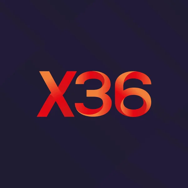 Logo de la carta conjunta X36 — Vector de stock
