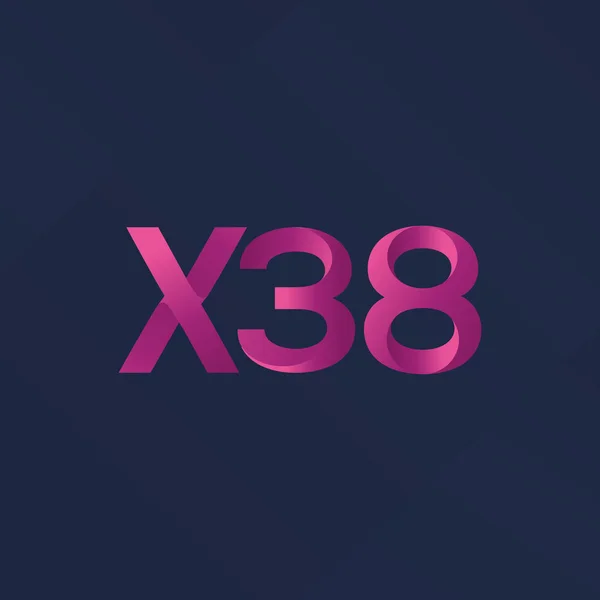 Logo de la carta conjunta X38 — Vector de stock