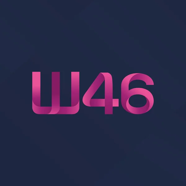 Közös levelet logó W46 — Stock Vector