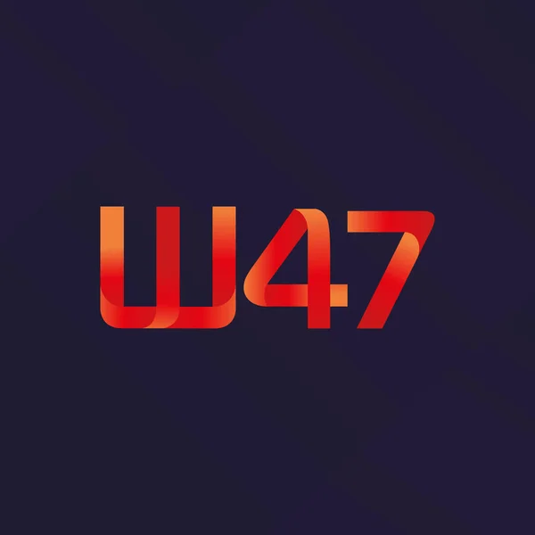 Közös levelet logó W47 — Stock Vector