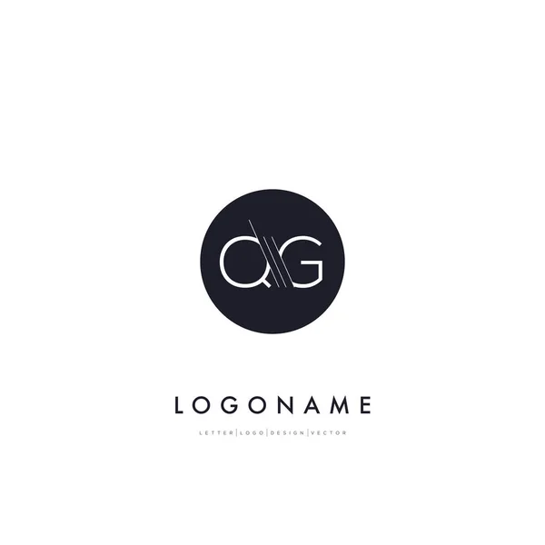 Λογότυπο της εταιρίας γράμματα Q & G — Διανυσματικό Αρχείο