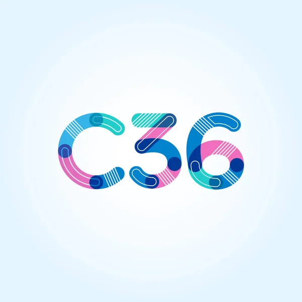 문자와 숫자 C36 — 스톡 벡터