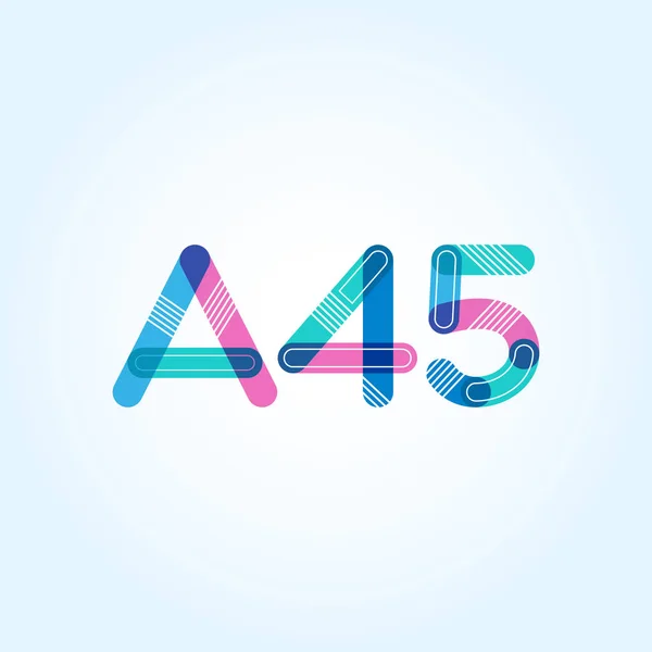 文字と数字のロゴ A45 — ストックベクタ