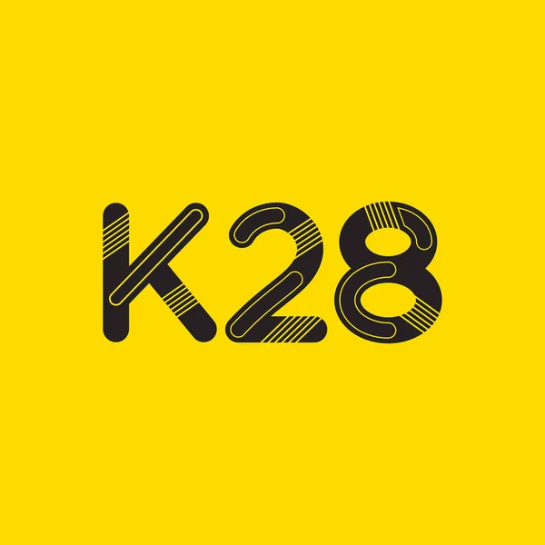 Harf ve rakam logosu K28 — Stok Vektör