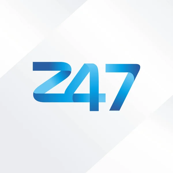 Logo lettera congiunta Z47 — Vettoriale Stock