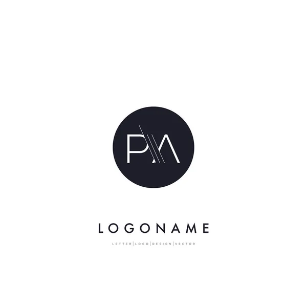 Λογότυπο της εταιρίας γράμματα P & A — Διανυσματικό Αρχείο