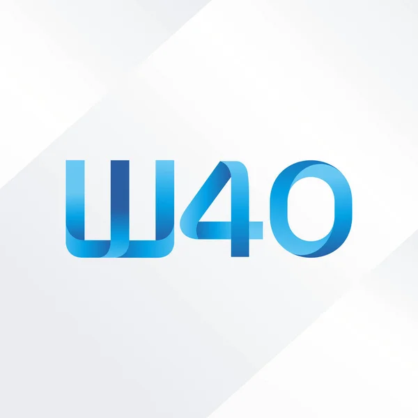 Közös levelet logó W40 — Stock Vector