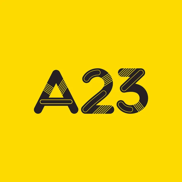 Harf ve rakam logosu A23 — Stok Vektör