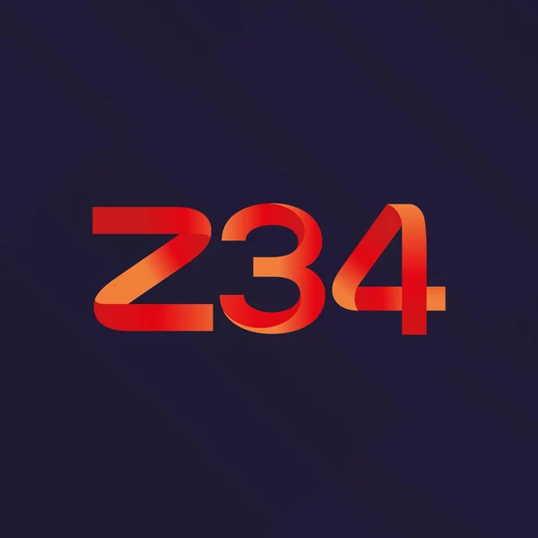 Joint letter logo Z34 — Stock Vector