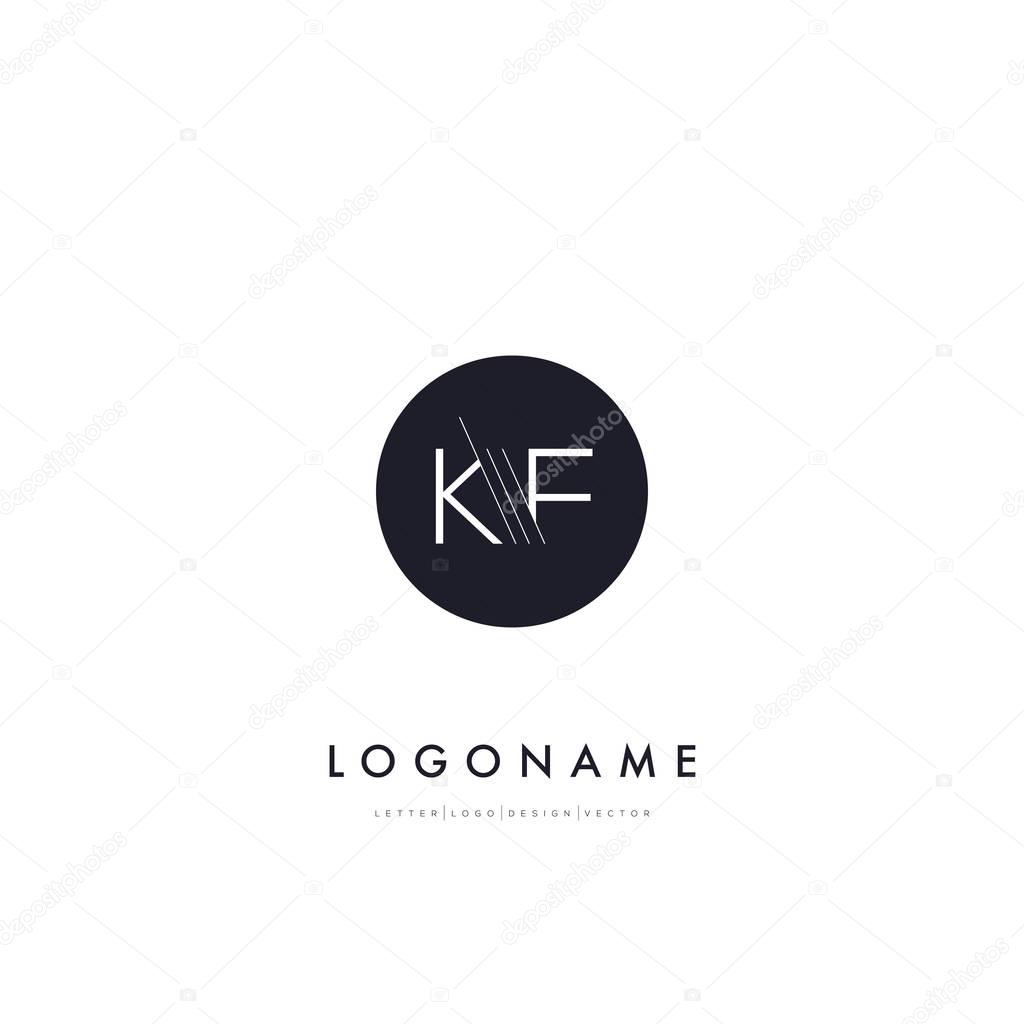 KF letters company Logo ,vector illustration